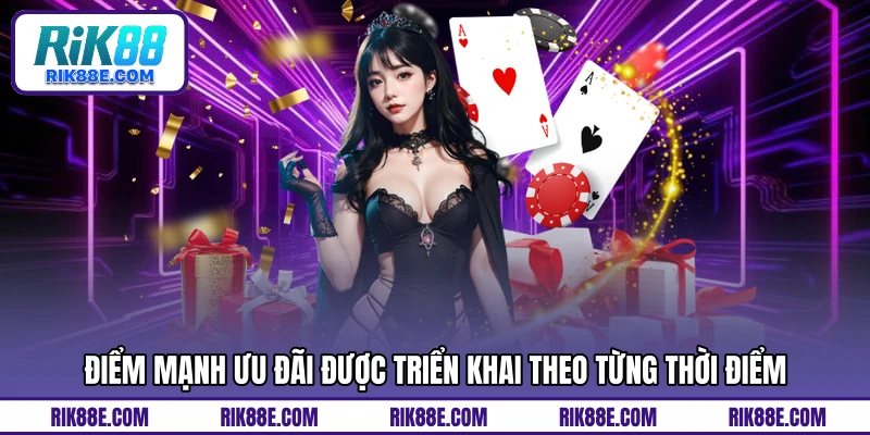 Điểm mạnh ưu đãi được triển khai theo từng thời điểm